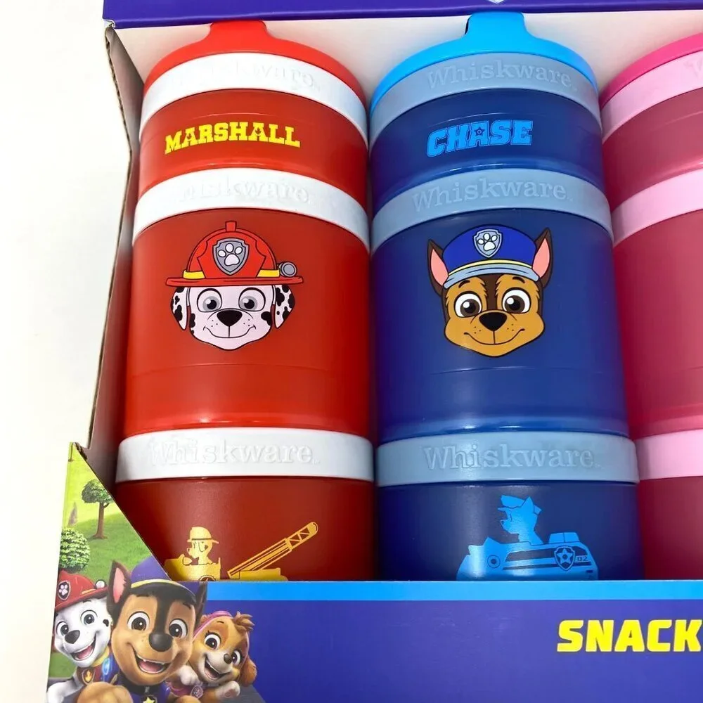 Whiskware Bluey Or Paw Patrol Snack Containers On The Go Kids Toddler Twist Lock